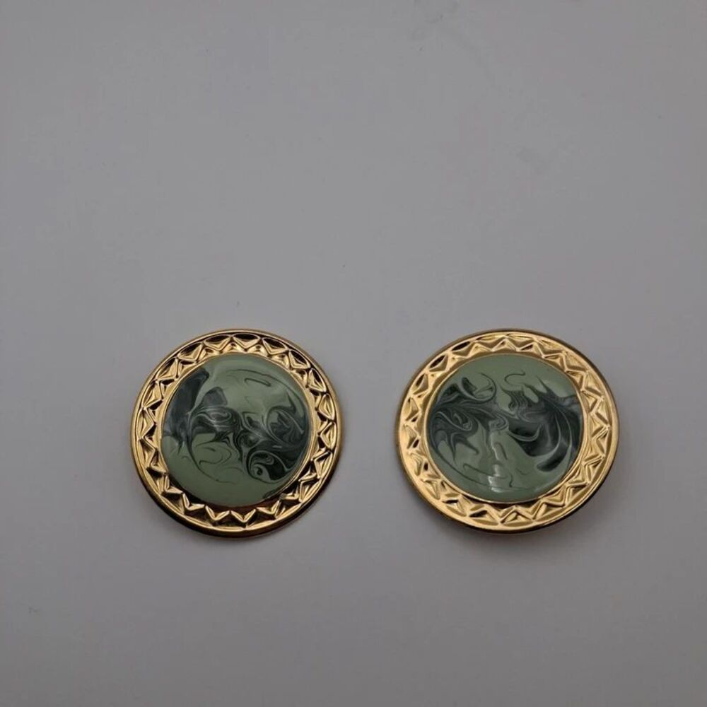 Vintage large clipboard earrings